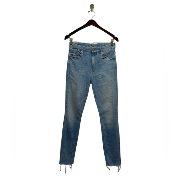 MOTHER High Waisted Looker Ankle Fray Jeans Leopard 28 - Picture 6 of 14